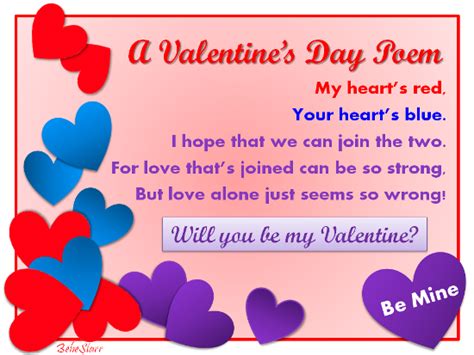 A Valentines Day Poem Free Be My Valentine Ecards 123 Greetings