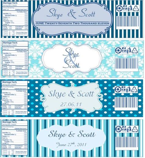 They come seven labels to a sheet. Water bottle labels! | Weddingbee Photo Gallery
