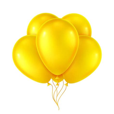 Premium Vector Bunch Of Yellow Helium Balloons