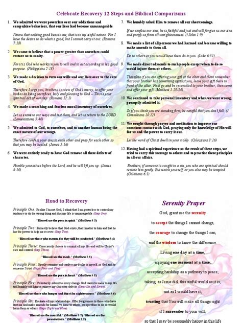 Celebrate Recovery 12 Steps and Biblical Comparisons | Forgiveness | Prayer