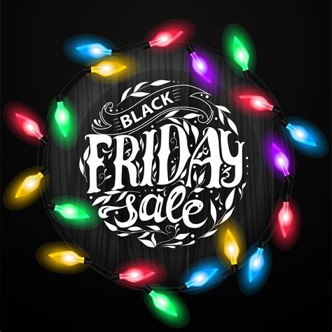 Black Friday Sale Round Logo Sign Lettering 3170186 Vector Art At