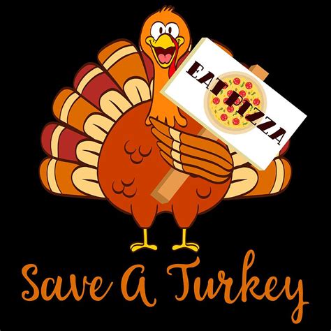 thanksgiving save a turkey awareness eat more cheesy pepperoni pizza tshirt design friendsgiving