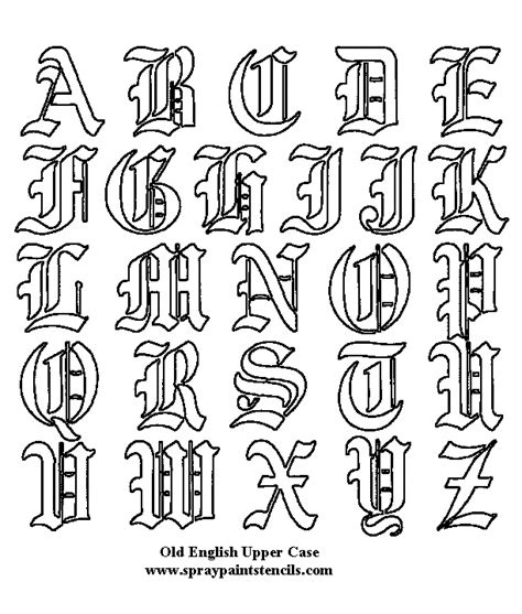 Calligraphy Alphabet Old English Calligraphy Alphabet
