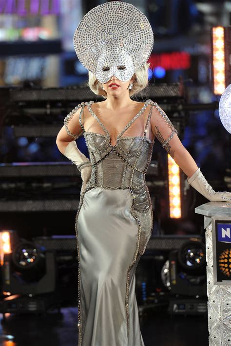 Lady Gaga In Embellished Mask For New Years Eve 2012 Applause
