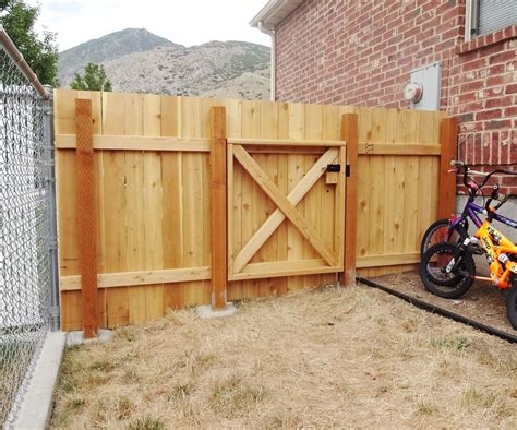 Build A Wooden Fence And Gate 13 Steps With Pictures Instructables