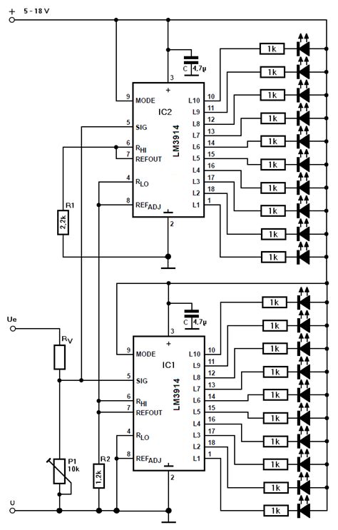 Capacitors c4 and c5, proper wiring and correct pcb layout should help to maintain a good degree of noise immunity. CIRCUIT DIAGRAM LED VU METER - Auto Electrical Wiring Diagram