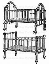 Crib Baby Vintage Drawing Printable Clip Etsy Commercial Use Digital Illustration Clipartmag Transfer Stamp Victorian sketch template