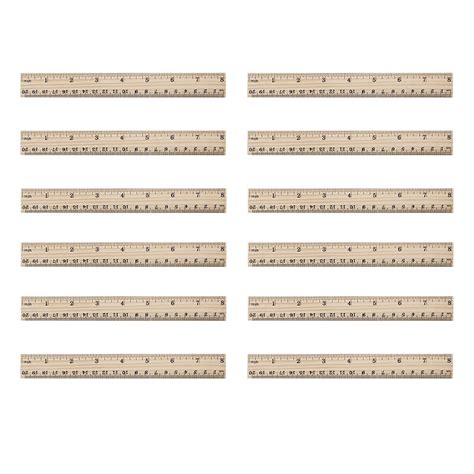 straight ruler 30pcs 6 inches 15cm wooden ruler training aid dressmaker one side double scale