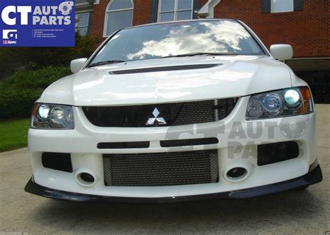 Ralliart Style Carbon Front Bumper Lip For Mitsubishi Lancer