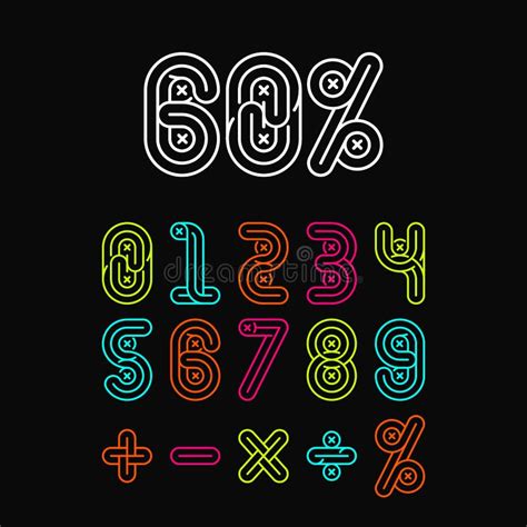 Alphabetic Fonts And Numbers Stock Vector Illustration Of Calculation
