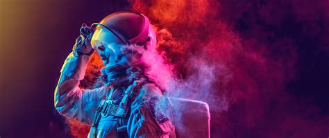 2560x1080 Astronaut Coloured Smoke 4k Wallpaper2560x1080 Resolution Hd