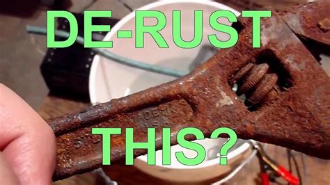 restoring  american  crescent wrench  electrolysis rust