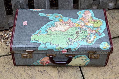 How To Make A Brilliant Vintage Map Suitcase Upcycle Pillarboxblue