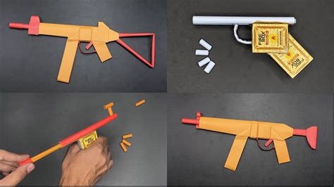 Making Guns From Paper Crafts Easy Paper Gun Paper Craft Matchbox