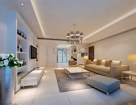Modern simple living room background wall effect map photo ...