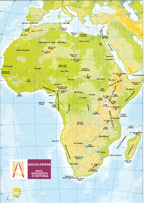 Romel Mapa Fisico De África