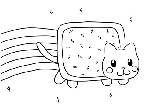 Free Printable Nyan Cat Coloring Page Free Printable Coloring Pages