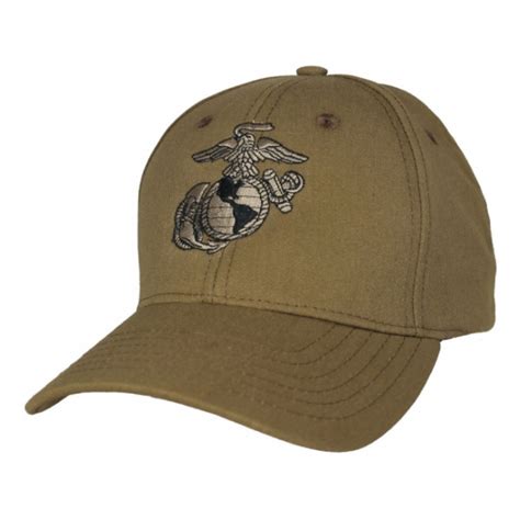 Marine Corps Eagle Globe And Anchor Cap Coyote Brown Flying Tigers