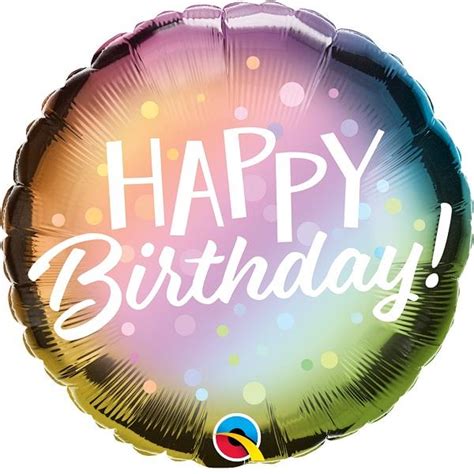 Metallic Pastel Happy Birthday 18 Foil Helium Balloon