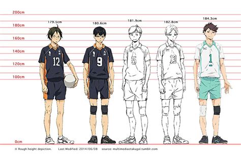 A full breakdown of the votes. ∑(˶⁰ ⁰˶ ) • Expanded Haikyuu!! Height Chart (2014/06/21)