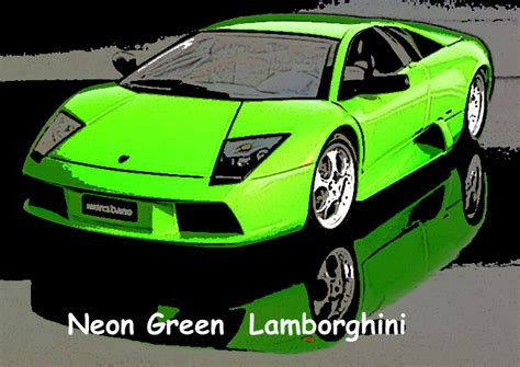 Neon Green Lamborghini By I Caught Myself On Deviantart