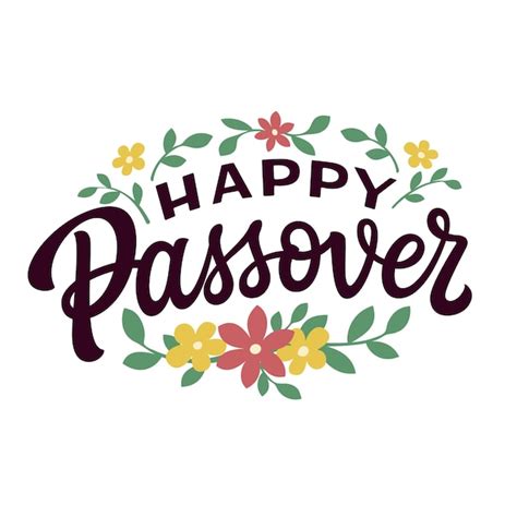 Premium Vector Happy Passover Hand Lettering