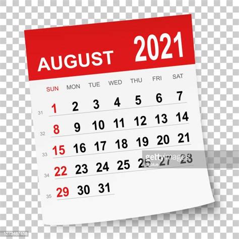 August Calendar Vector Photos And Premium High Res Pictures Getty Images