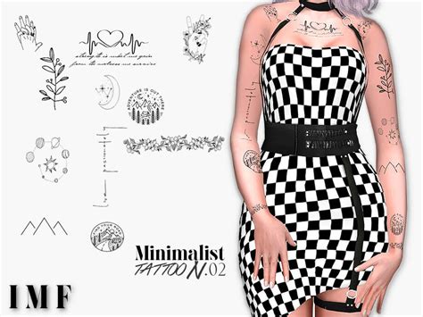 Sims 4 Imf Tattoo Minimalist N02 The Sims Game