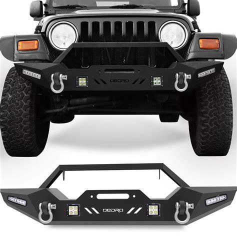Buy Oedro Front Bumper Compatible For 87 06 Jeep Wrangler Tj And Yj And Lj