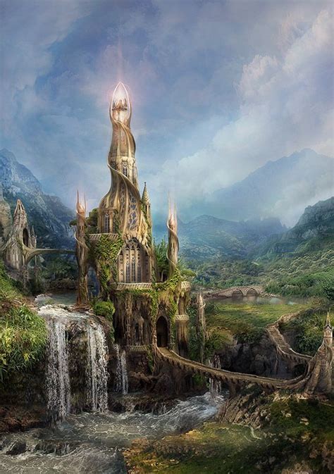 Wizards Tower By Nadegda Mihailova Fantasy Landscape Wizards Tower Fantasy Castle
