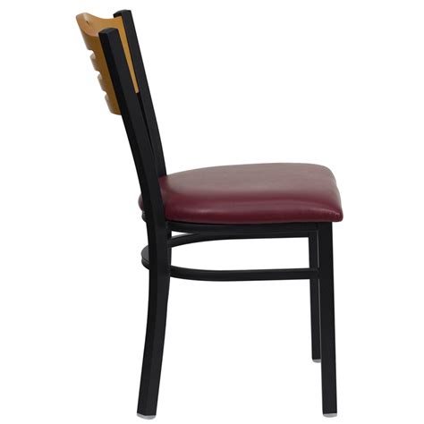 Our wood and metal products are. HERCULES™ Black Slat Back Metal Restaurant Chair - Natural ...