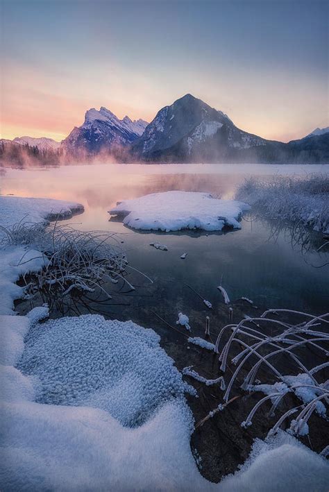 Winter Sunrise At Vermillion Lake Photograph By Celia Wei Zhen Fine