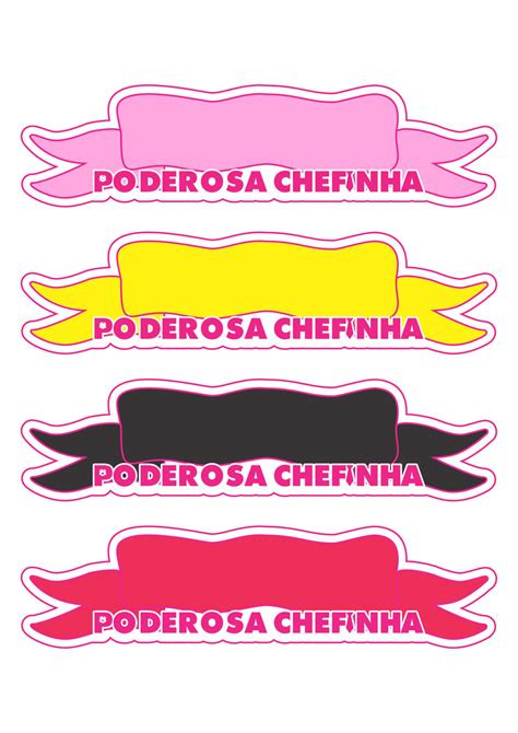 Plaquinhas Banners Poderosa Chefinha Png