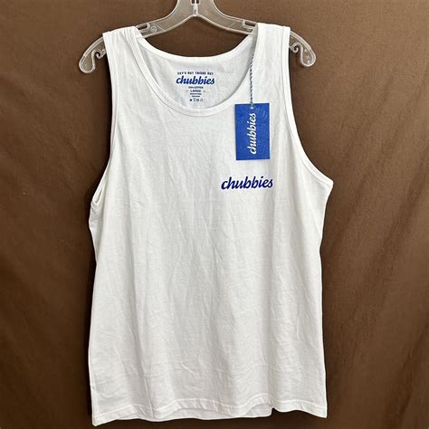 New Chubbies Shirt Mens Large White “skys Out Thighs Out” Tank Top Ebay