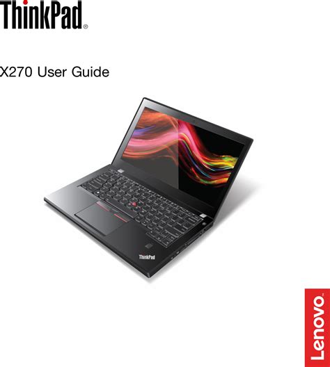 Lenovo X270 Ug En User Manual English Guide Think Pad Type 20hn