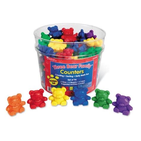 Counting Bears Pack Of 96 Rainbow Counters Early Years Resources