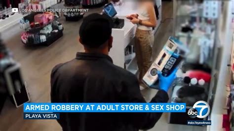 Sex Shop Robbery In Playa Vista Caught On Surveillance Video Abc7 Los
