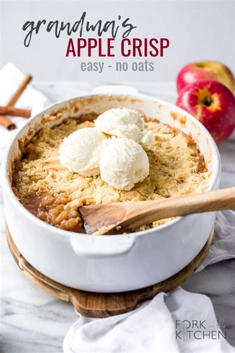 Apple Crisp Without Oats Easy Recipe Fork In The Kitchen