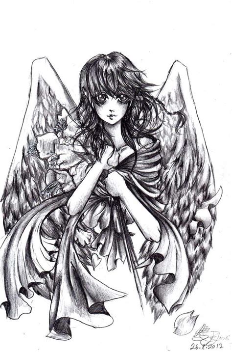 Angel Sketch By Tsukiko Aizawa On Deviantart