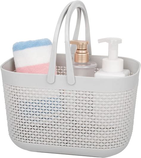 Portable Shower Caddy Basket Tote Plastic Storage Basket With Handles Organizer Bins For