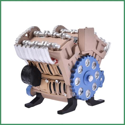 Model Engine Building Kit 4 Cylinder Full Metal Car Engine Assembly Kit