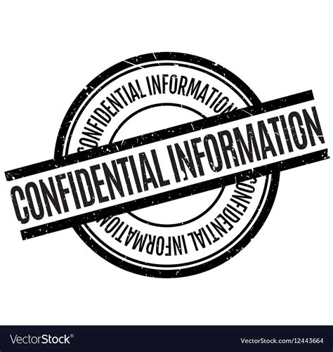 Confidential Information Rubber Stamp Royalty Free Vector