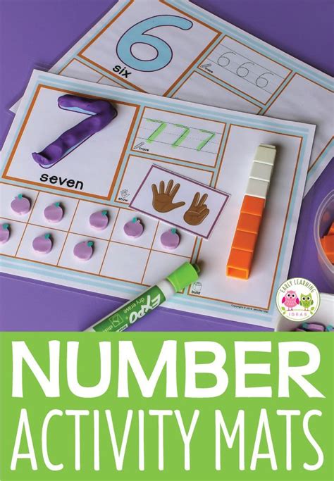 The Number Mats Are Being Used To Teach Numbers And Counting With These Hands On Activities