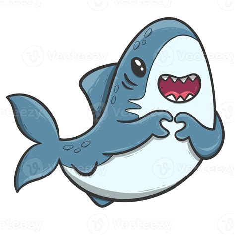 Cute Shark Cartoon 28702171 Png