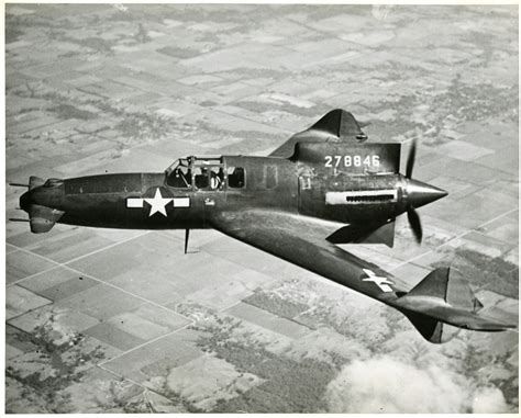Curtiss Wright Xp 55 Ascender Fighter Plane In Flight United States