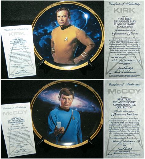 8 Star Trek Collectible Plates 4 25th Anniversary Sold For 50