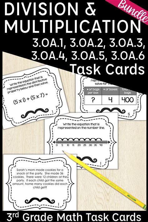 Multiplication And Division Task Cards Bundle Task Cards Word Problems