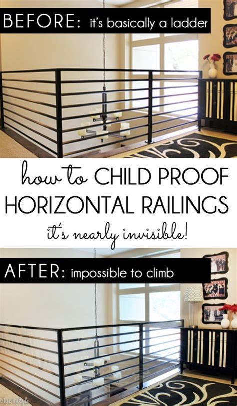 How To Child Proof Horizontal Railings Baby Proofing Stairs Diy