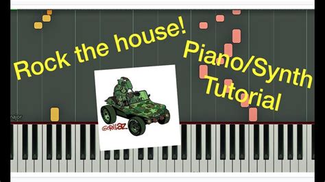 Gorillaz Rock The House Piano Synth Tutorial Hd Youtube