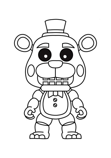 Freddy Coloring Pages Withered Fnaf Fun Nights Five Freddys Printable